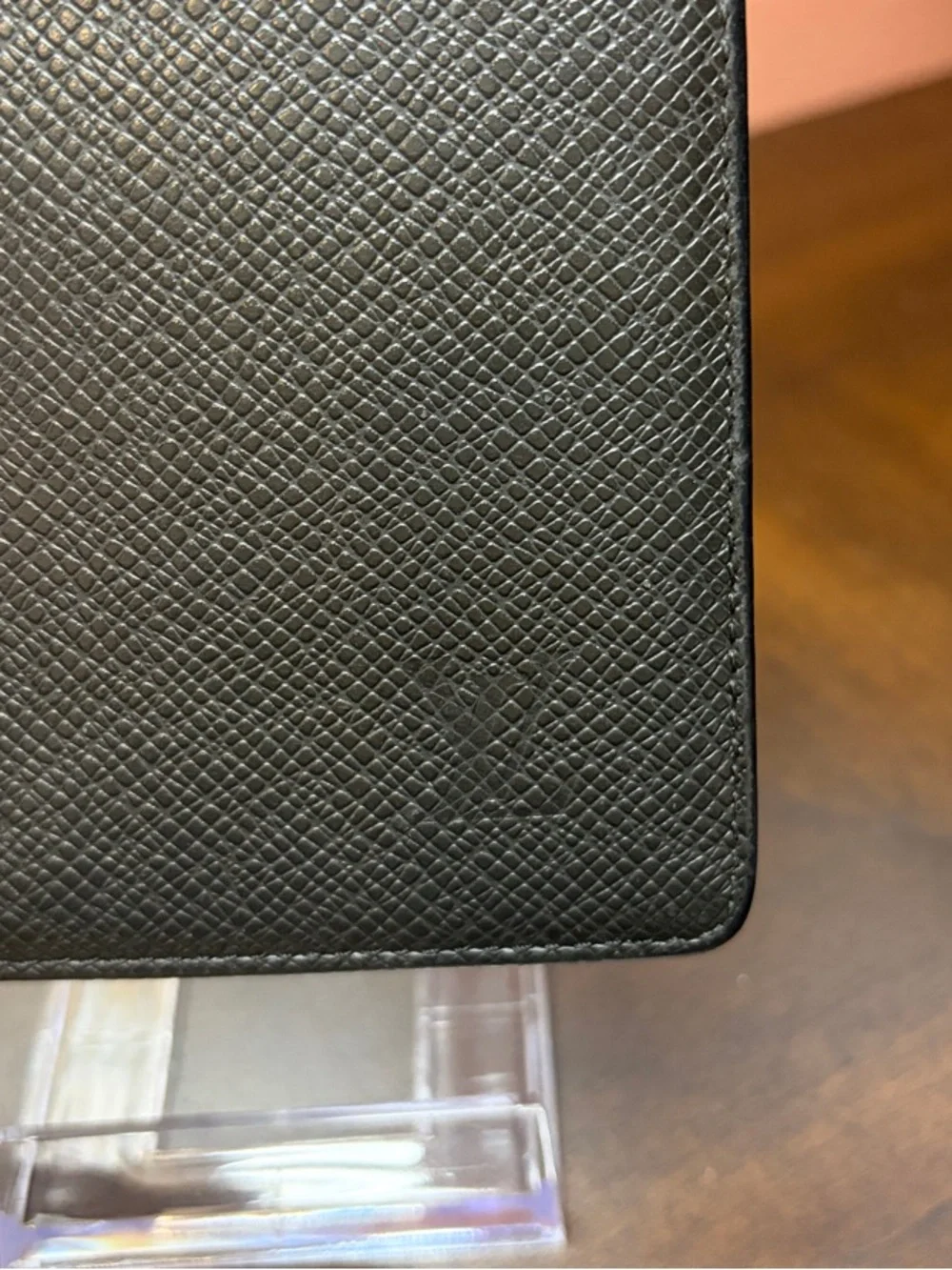 Louis Vuitton Black Textured Long Wallet